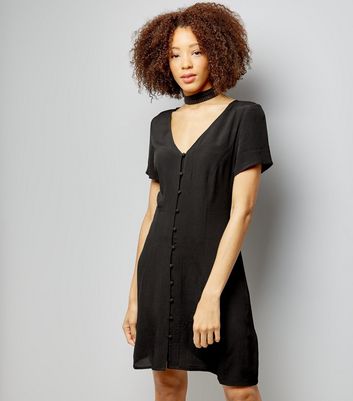 Button Front Short Dresses